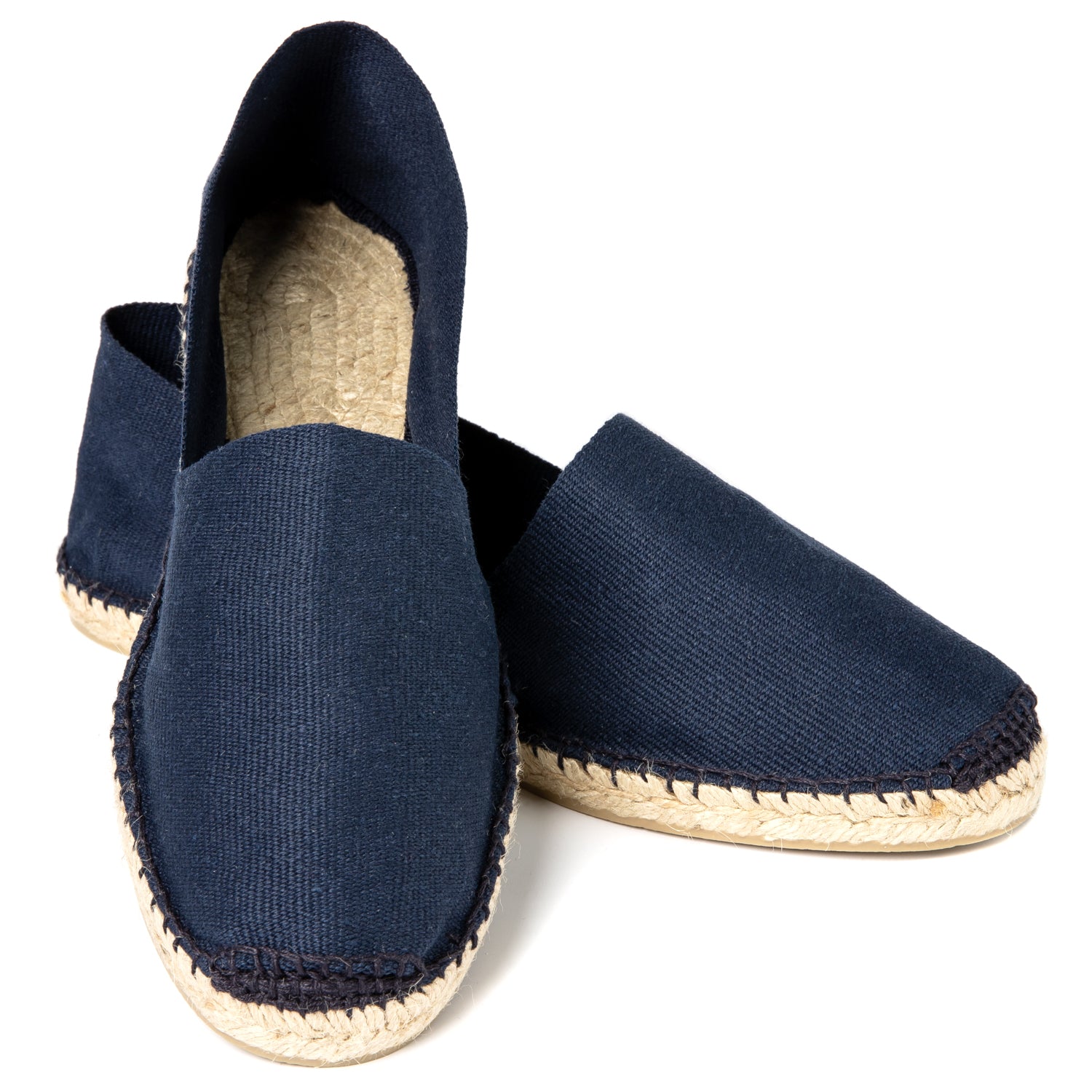 Espadrilles Slip-on Formentera Homme - Coton Naturel Avec Sac Tissu - Fabriquées à La Main En Espagne